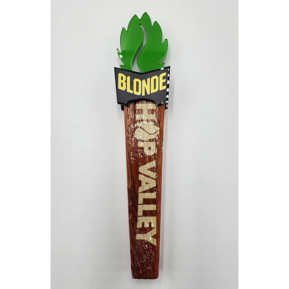 HOPTOBER FEST MARZEN LAGER BEER BAR TAP HANDLE HOP VALLEY WOOD‎ LOOK